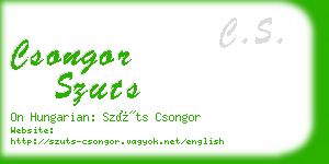 csongor szuts business card